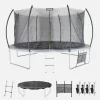 Trampolin 430 cm, internes Sicherheitsnetz und Zubehörpaket
