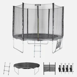 Trampolin Ø305cm - mit Sicherheitsnetz und Zubehör