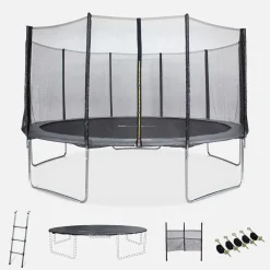 Trampolin Ø460cm mit Sicherheitsnetz und Zubehör