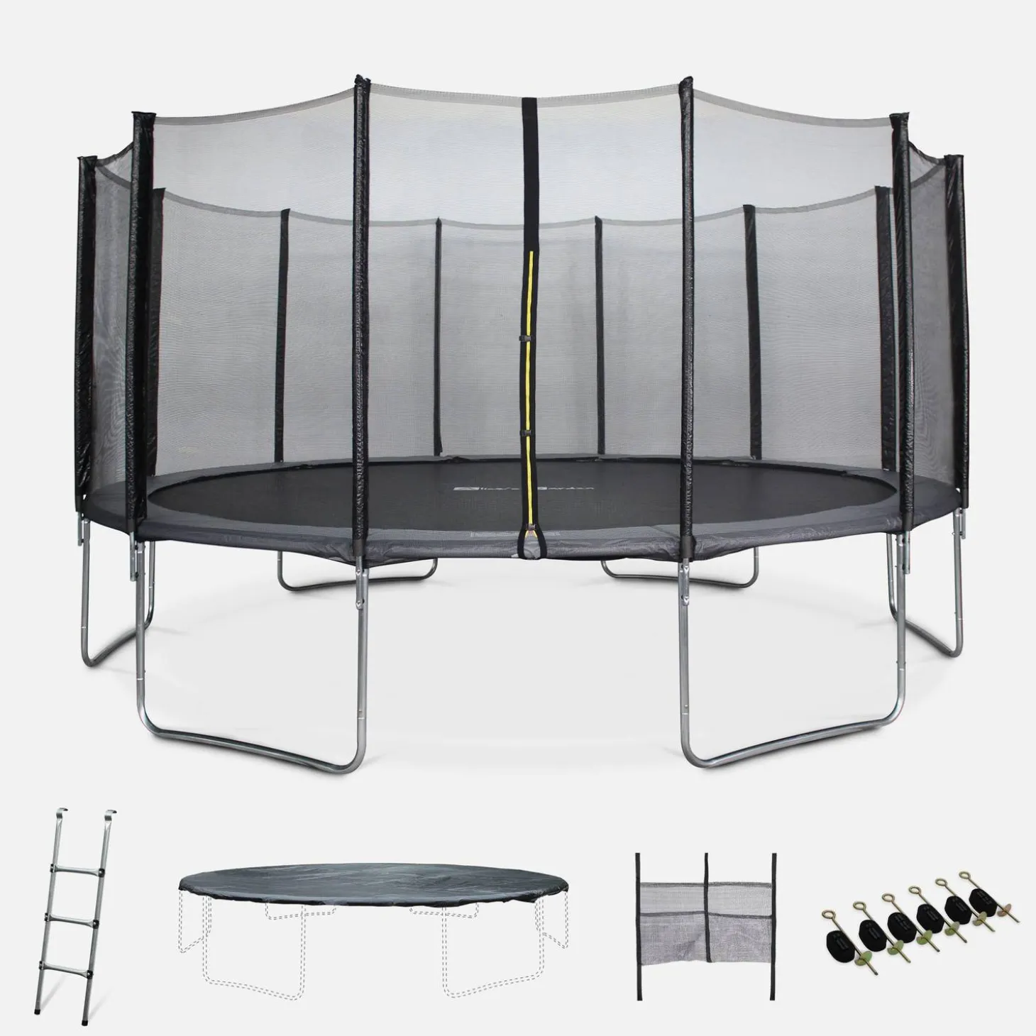Trampolin Ø490cm mit Sicherheitsnetz und Zubehör