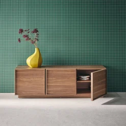 TV-Möbel Holzdekor 3 Türen 140 cm