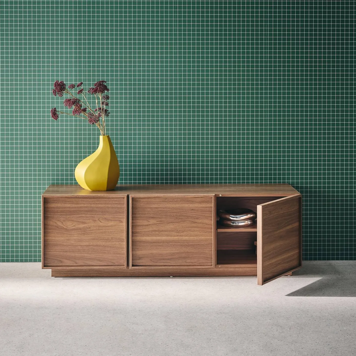 TV-Möbel Holzdekor 3 Türen 140 cm