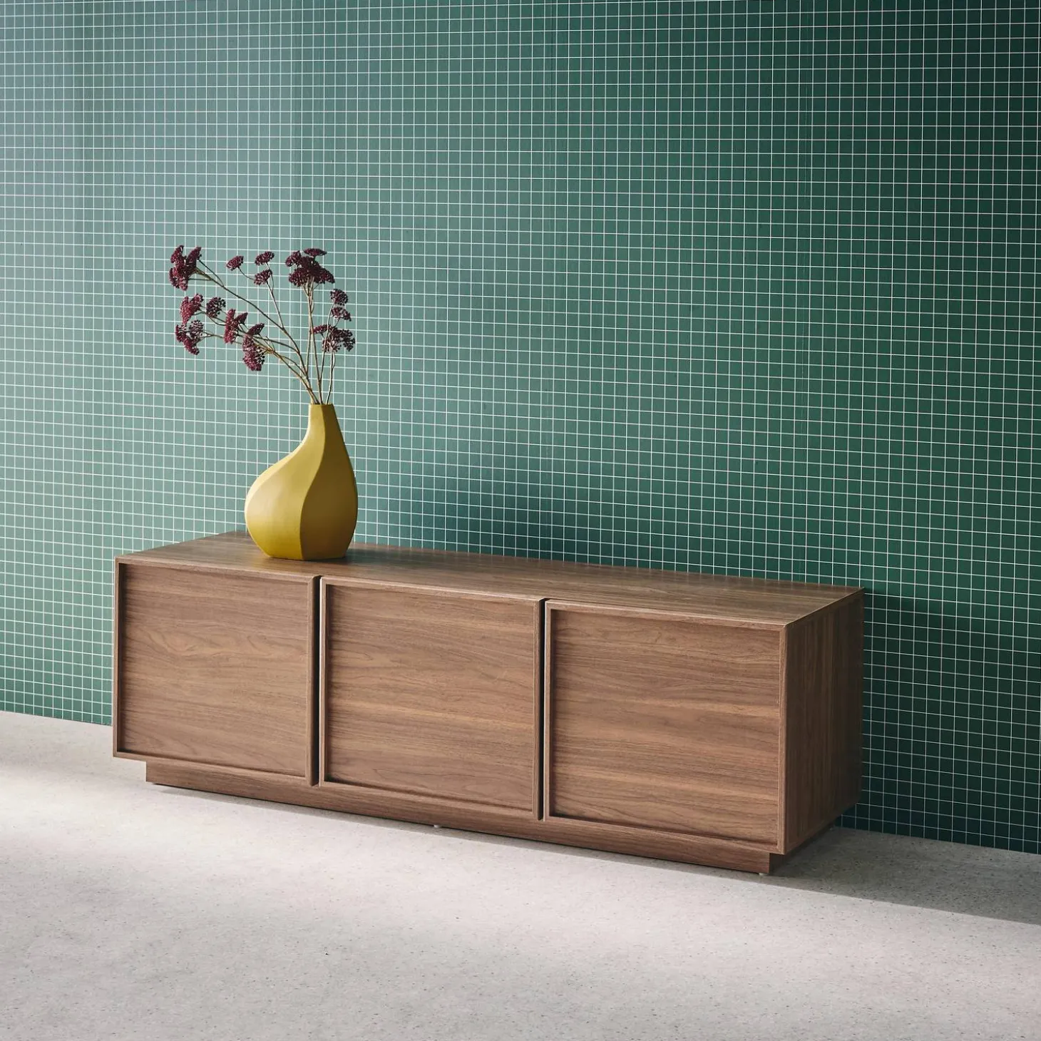 TV-Möbel Holzdekor 3 Türen 140 cm