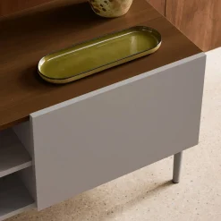 TV-Möbel Metall und Holzdekor 2 Türen 140cm