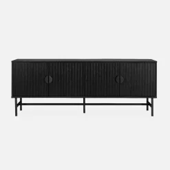 TV-Möbel mit geriffeltem Holzdekor 160 cm