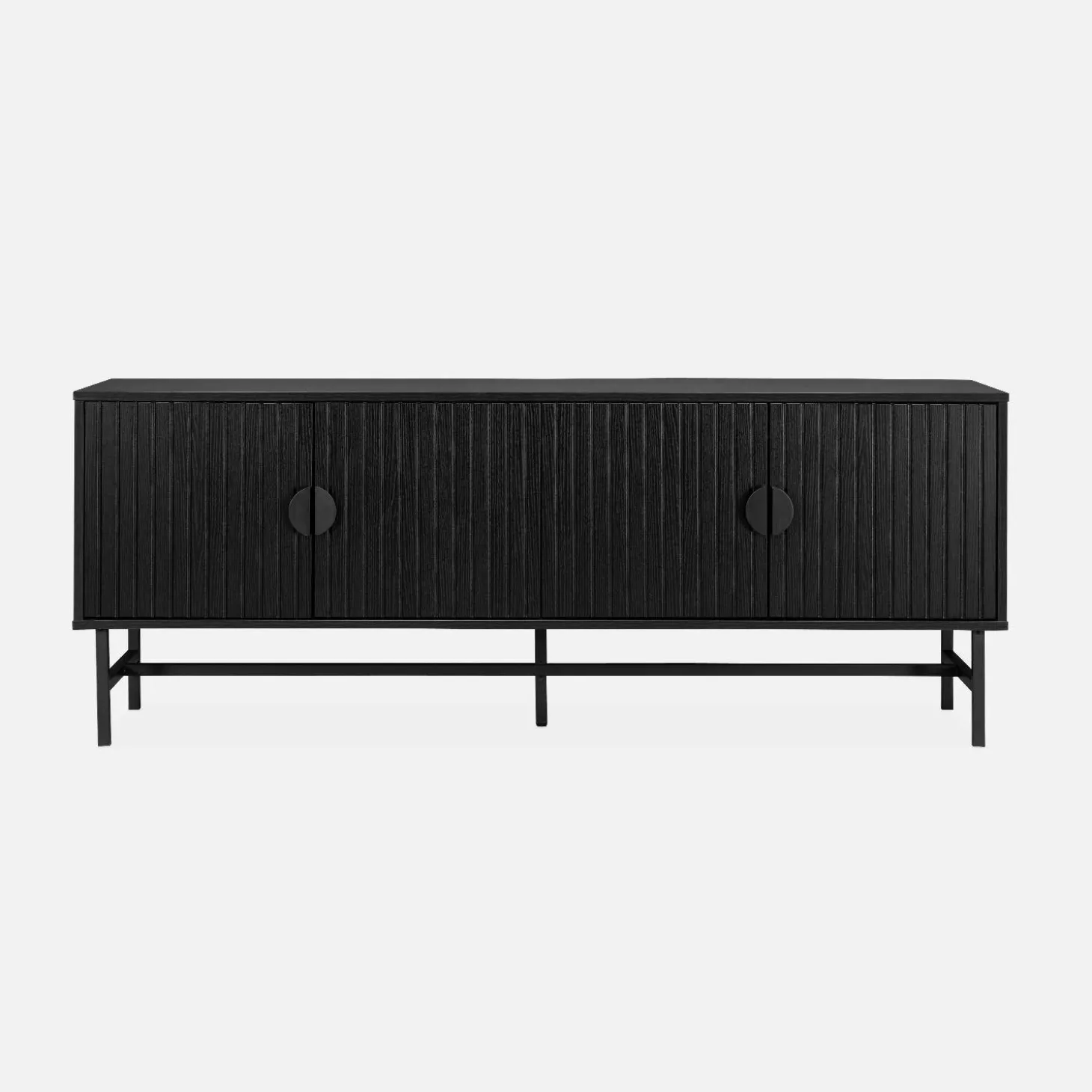 TV-Möbel mit geriffeltem Holzdekor 160 cm