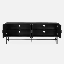 TV-Möbel mit geriffeltem Holzdekor 160 cm