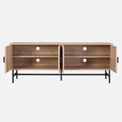 TV-Möbel mit geriffeltem Holzdekor 160 cm