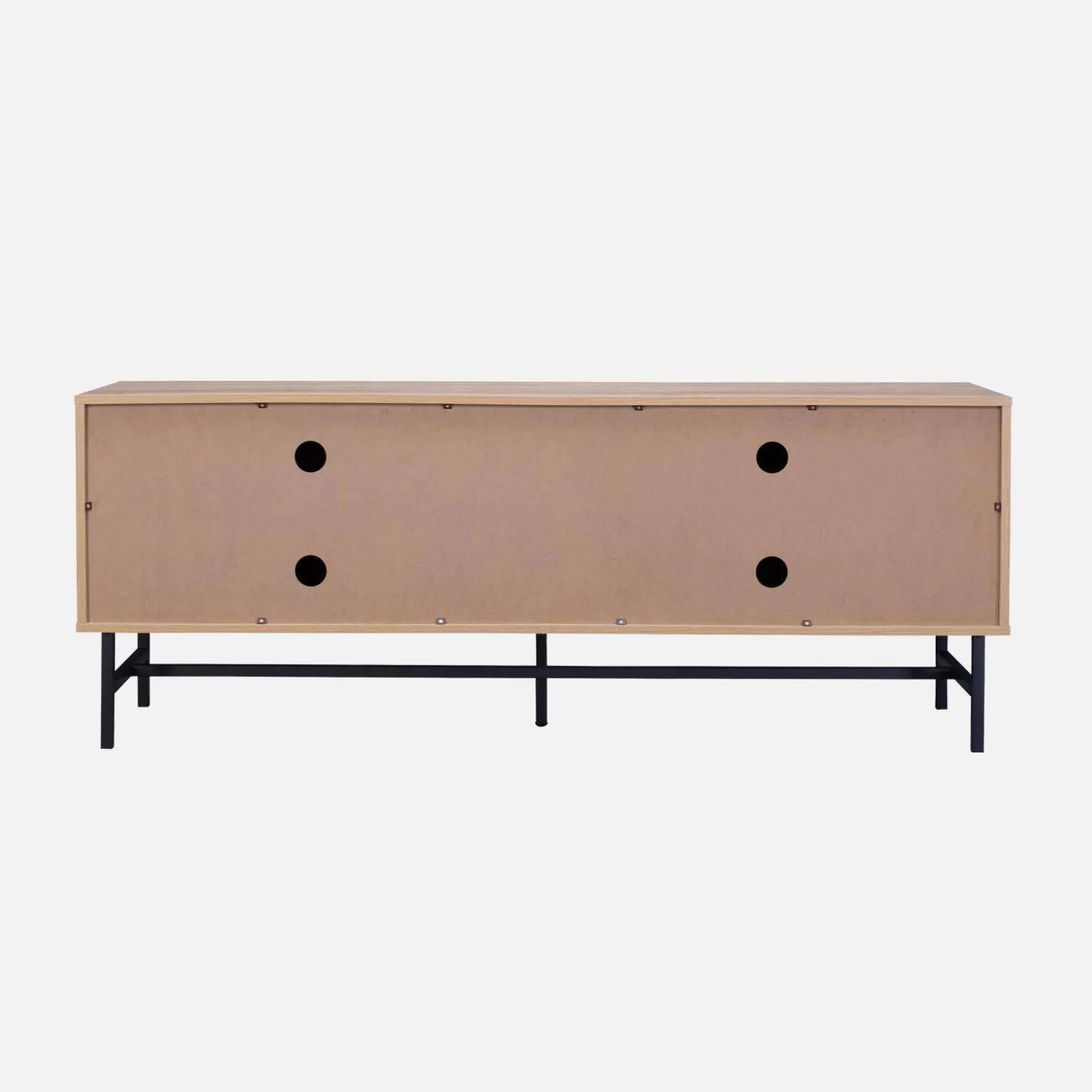 TV-Möbel mit geriffeltem Holzdekor 160 cm