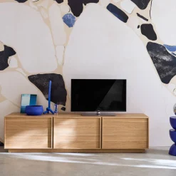 TV-Möbel mit Holzoptik 3 Türen 180 cm