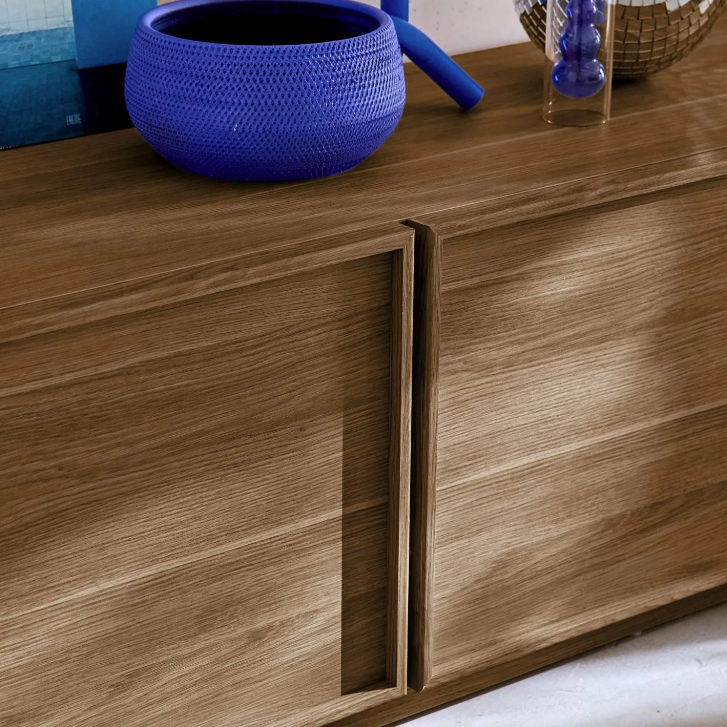 TV-Möbel mit Holzoptik 3 Türen 180 cm