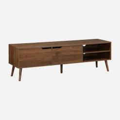 TV-Möbel mit Nussbaumdekor, 2 Türen, 160 cm