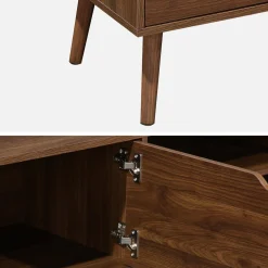 TV-Möbel mit Nussbaumdekor, 2 Türen, 160 cm