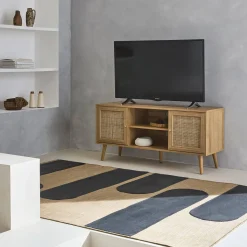 TV-Möbel mit Rattangeflecht 120 x 39 x 56,5 cm