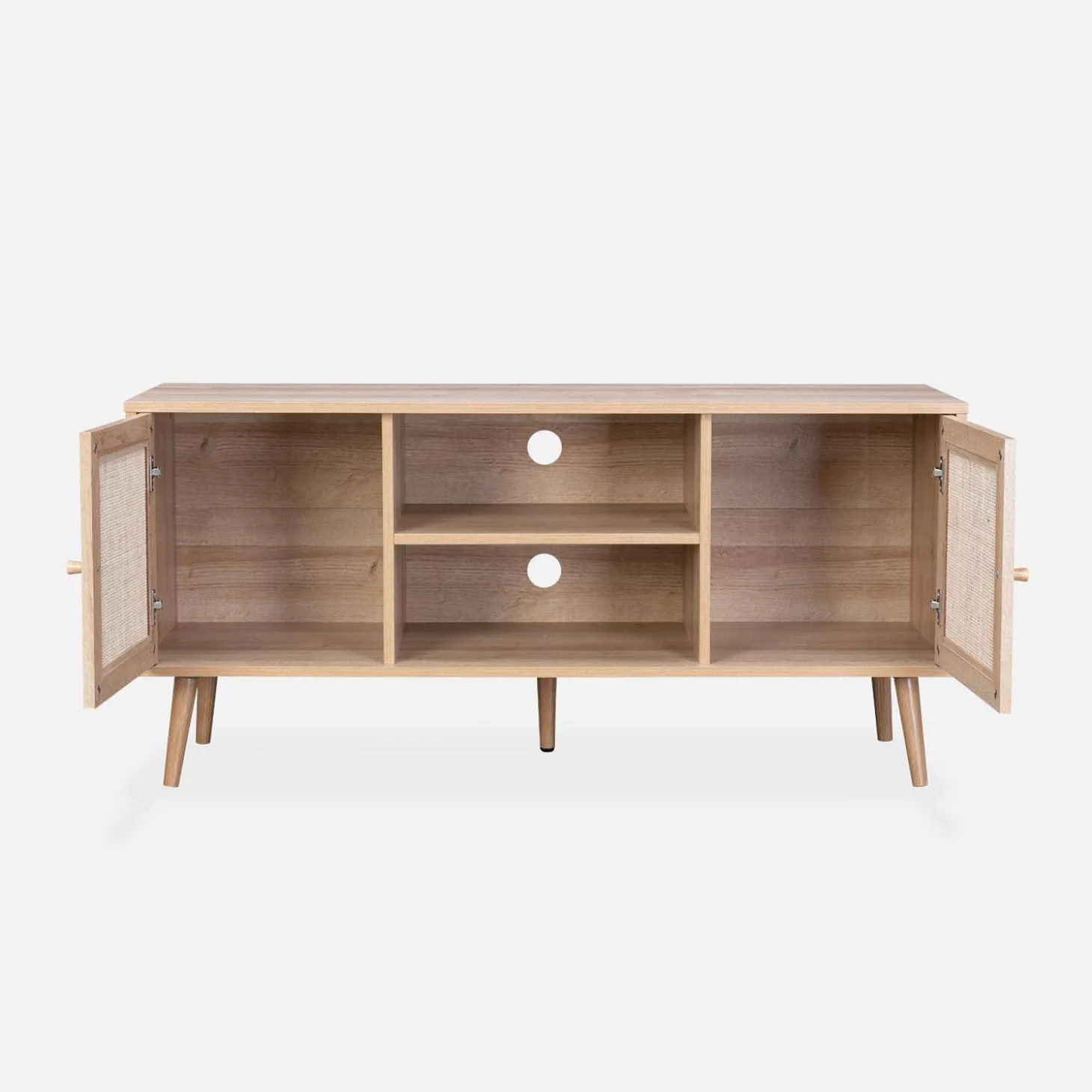 TV-Möbel mit Rattangeflecht 120 x 39 x 56,5 cm