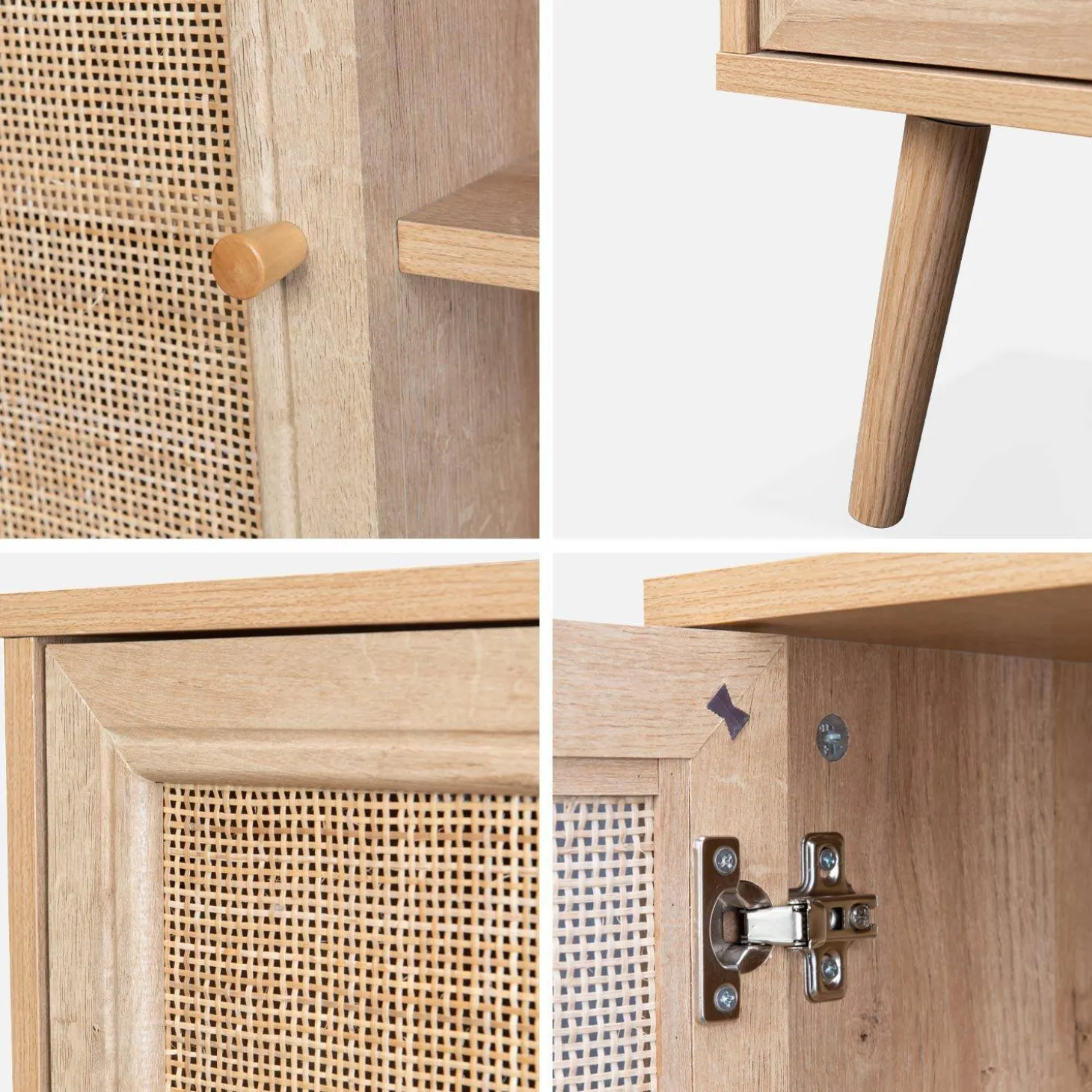 TV-Möbel mit Rattangeflecht 120 x 39 x 56,5 cm