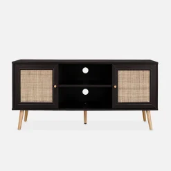 TV-Möbel mit Rattangeflecht 120 x 39 x 56,5 cm