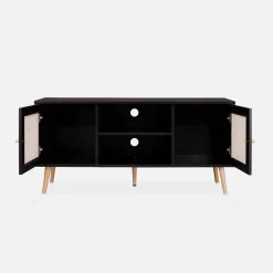 TV-Möbel mit Rattangeflecht 120 x 39 x 56,5 cm