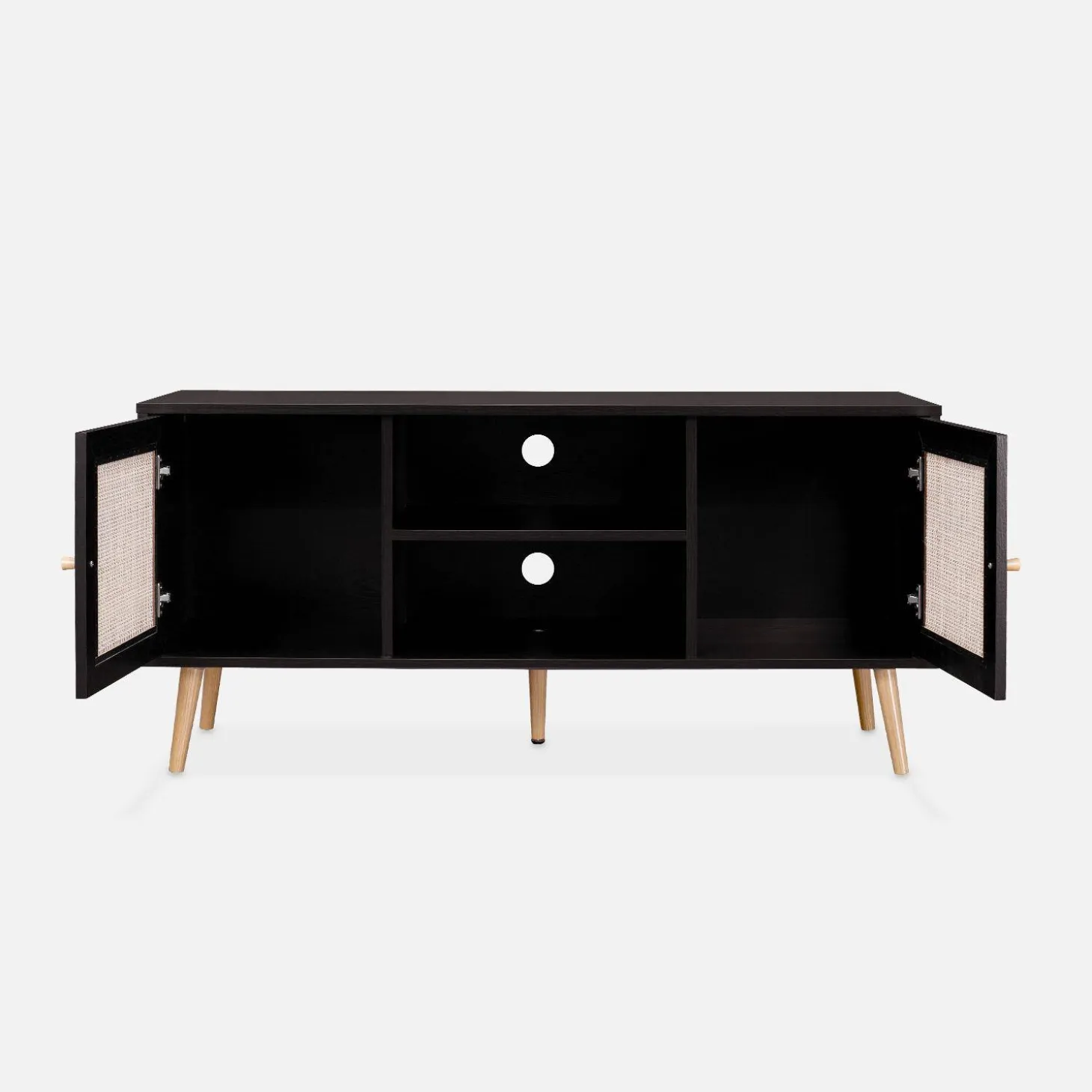 TV-Möbel mit Rattangeflecht 120 x 39 x 56,5 cm