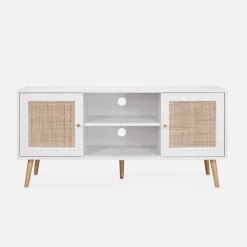TV-Möbel mit Rattangeflecht 120 x 39 x 56,5 cm