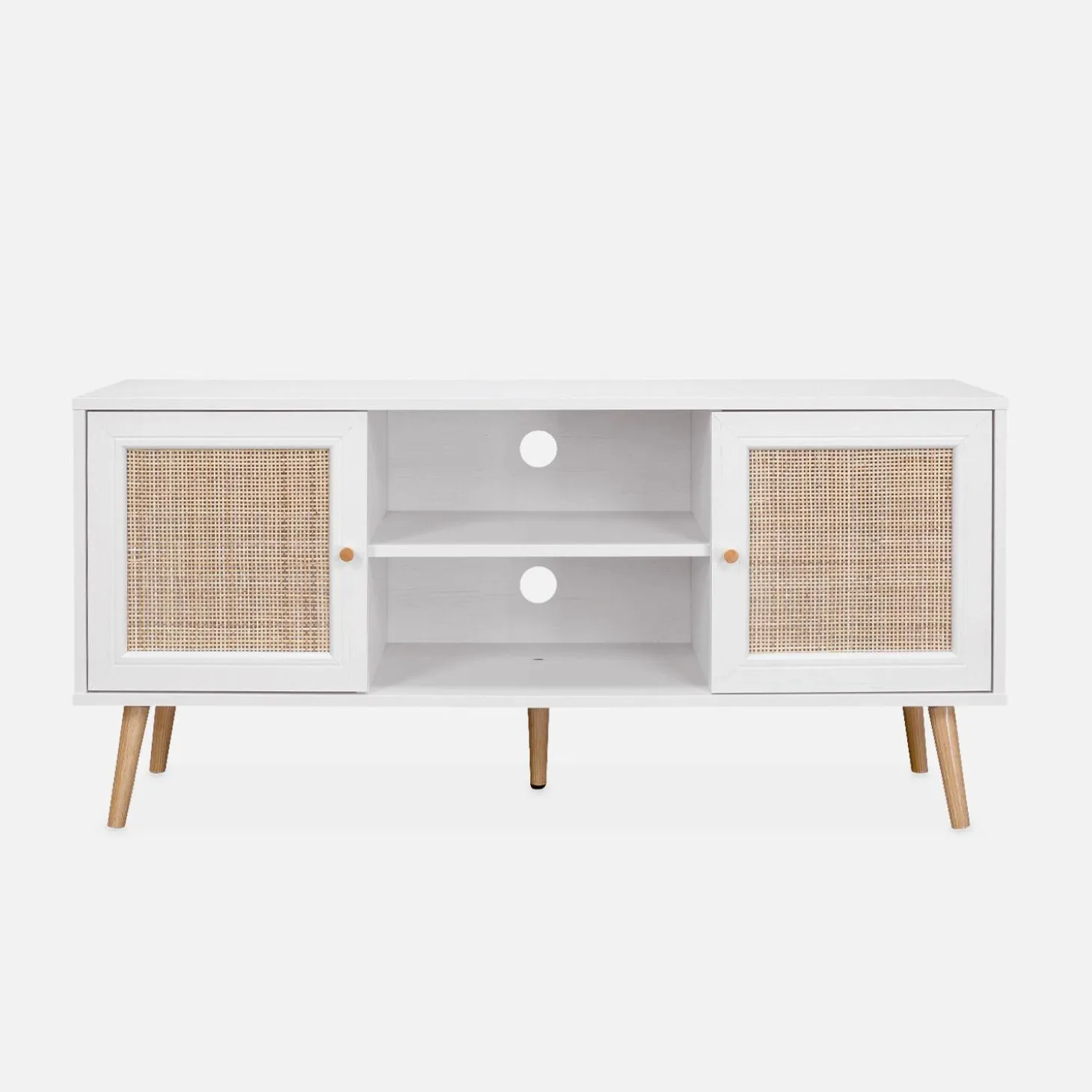 TV-Möbel mit Rattangeflecht 120 x 39 x 56,5 cm