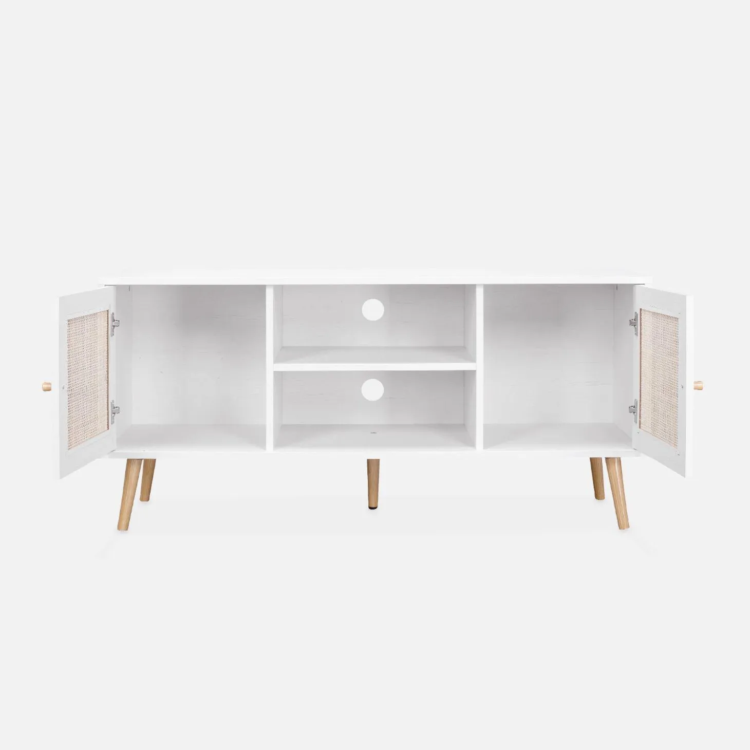 TV-Möbel mit Rattangeflecht 120 x 39 x 56,5 cm