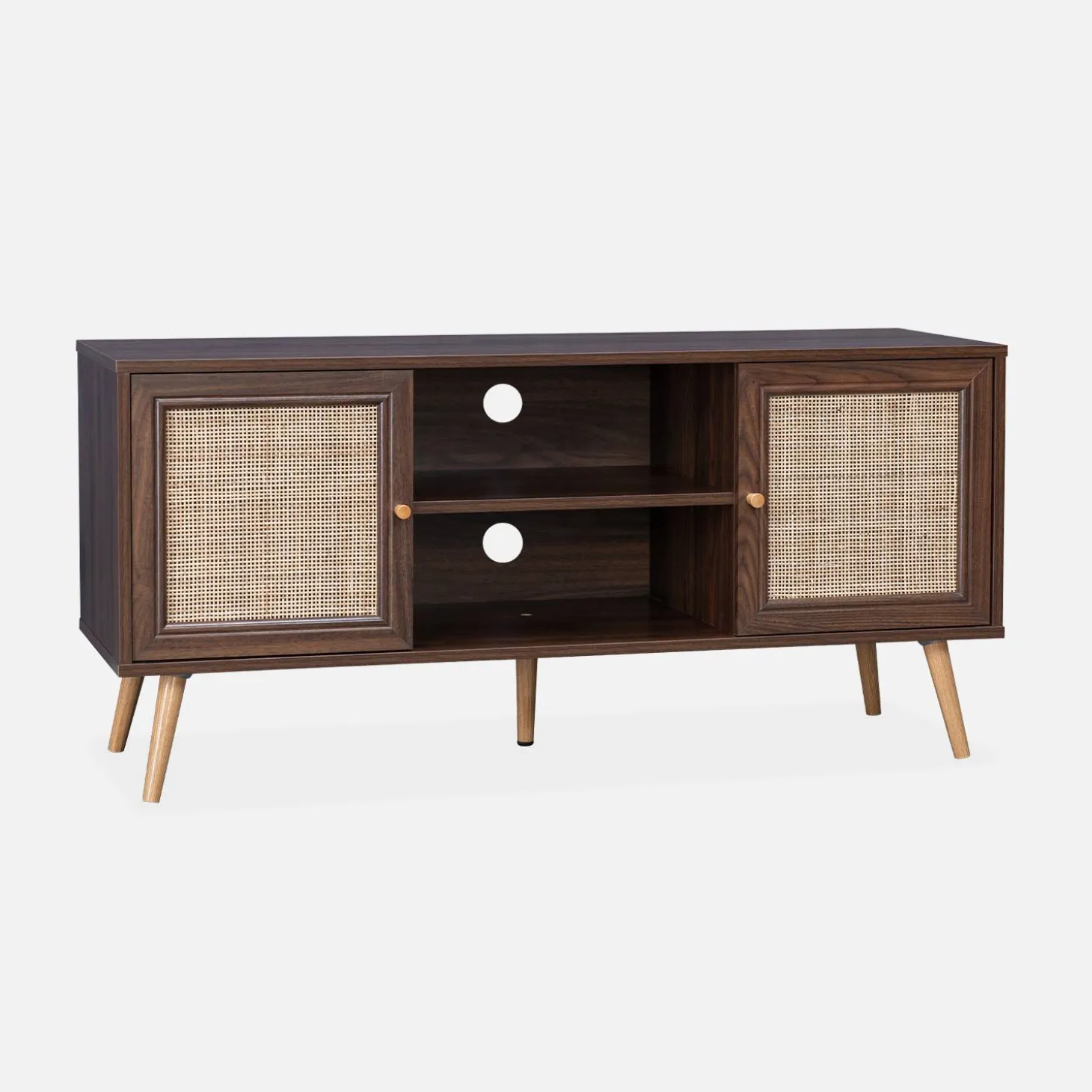 TV-Möbel mit Rattangeflecht 120 x 39 x 56,5 cm