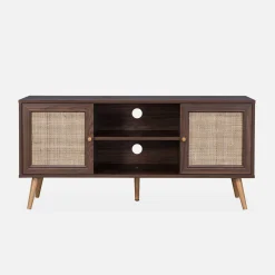 TV-Möbel mit Rattangeflecht 120 x 39 x 56,5 cm