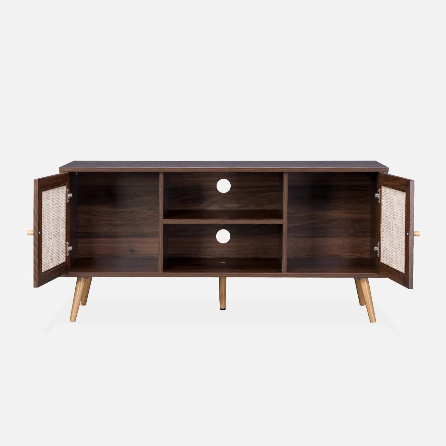 TV-Möbel mit Rattangeflecht 120 x 39 x 56,5 cm
