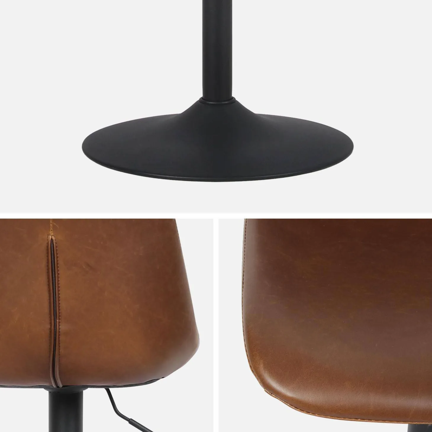 Verstellbare Barhocker, Kunstleder