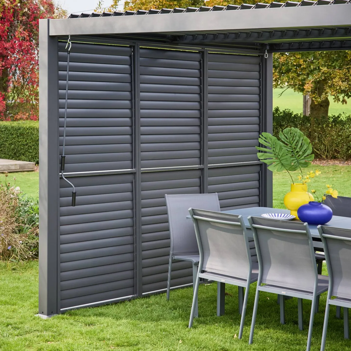 Verstellbare Lamellenwand 100cm für die Pergola Palace