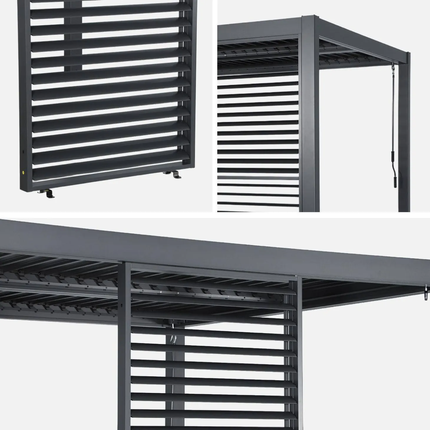 Verstellbare Lamellenwand 100cm für die Pergola Palace