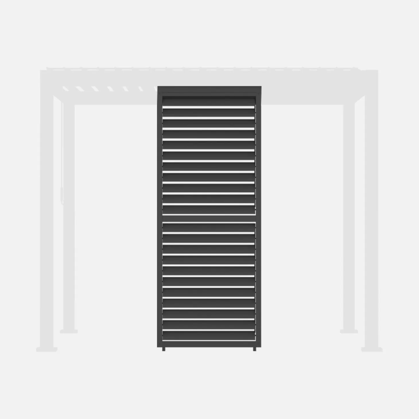 Verstellbare Lamellenwand 100cm für Pergola Triomphe 3x3m V2 3x4m 3x6m