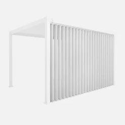 Verstellbare senkrechte Lamellenwand 4m für Pergola Triomphe 3x4m