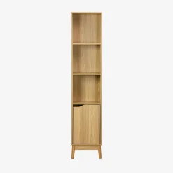 Vintage-Badezimmerschrank schmal mit Holzoptik