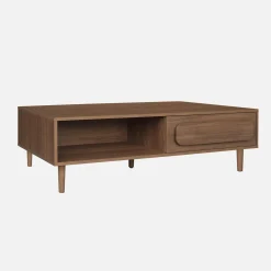 Vintage-Couchtisch in Holzoptik mit 1 Schublade