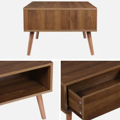 Vintage Couchtisch Nussbaumdekor