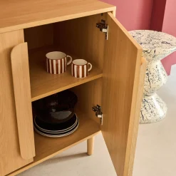 Vintage-Sideboard im Holzlook mit 4 Türen, 160 cm