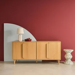 Vintage-Sideboard im Holzlook mit 4 Türen, 160 cm