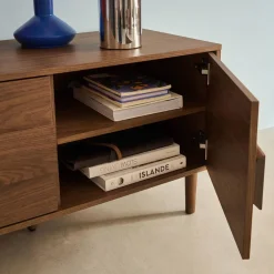 Vintage TV-Möbel in Holzoptik mit 3 Türen, 150 cm
