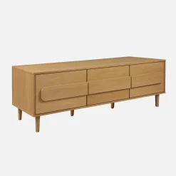 Vintage TV-Möbel in Holzoptik mit 3 Türen, 150 cm