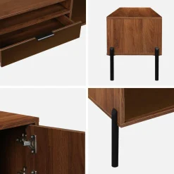 Vintage-TV-Möbel nussbaumfarben L 151,5 cm