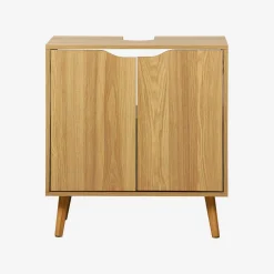Vintage-Waschbeckenunterschrank mit Holzoptik