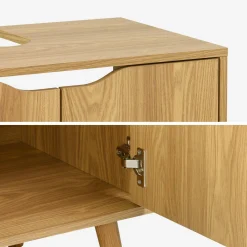 Vintage-Waschbeckenunterschrank mit Holzoptik