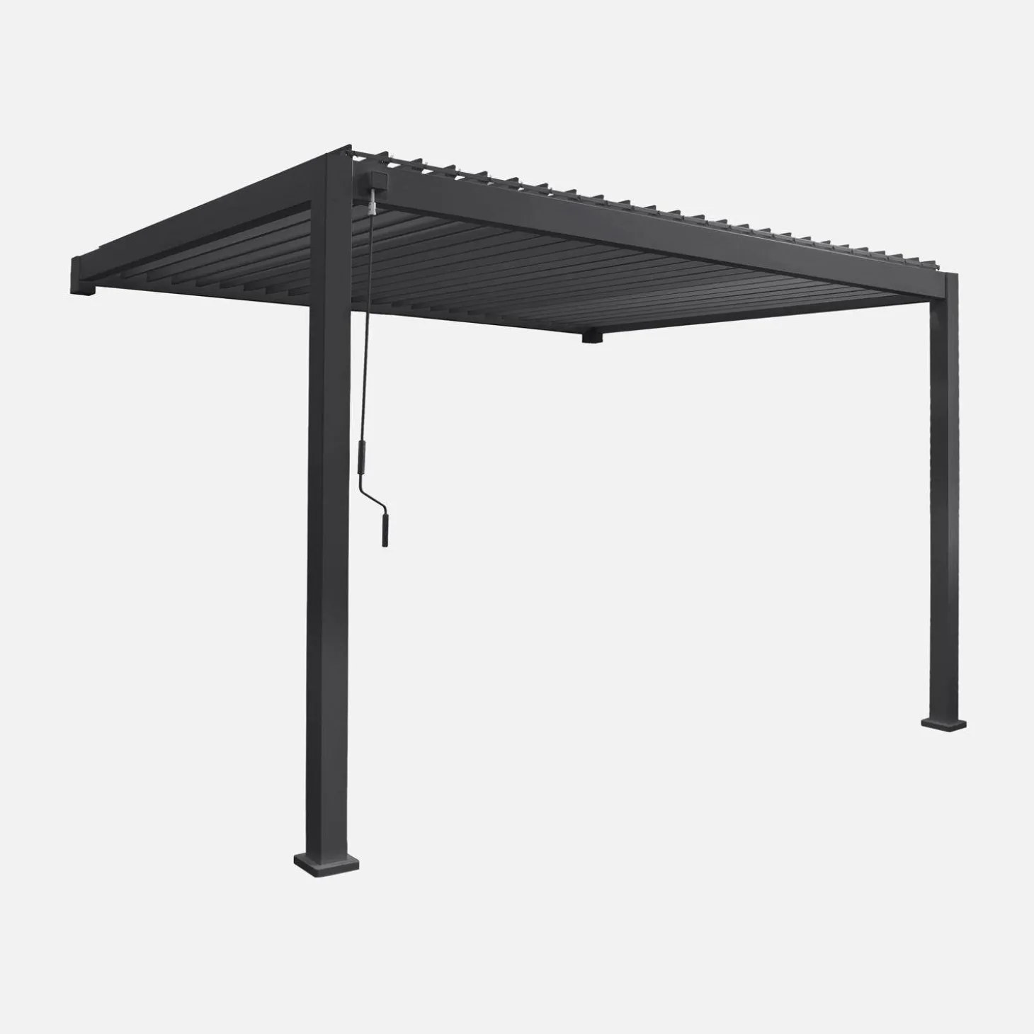 Wand Pergola mit Lamellendach 3x4m Triomphe