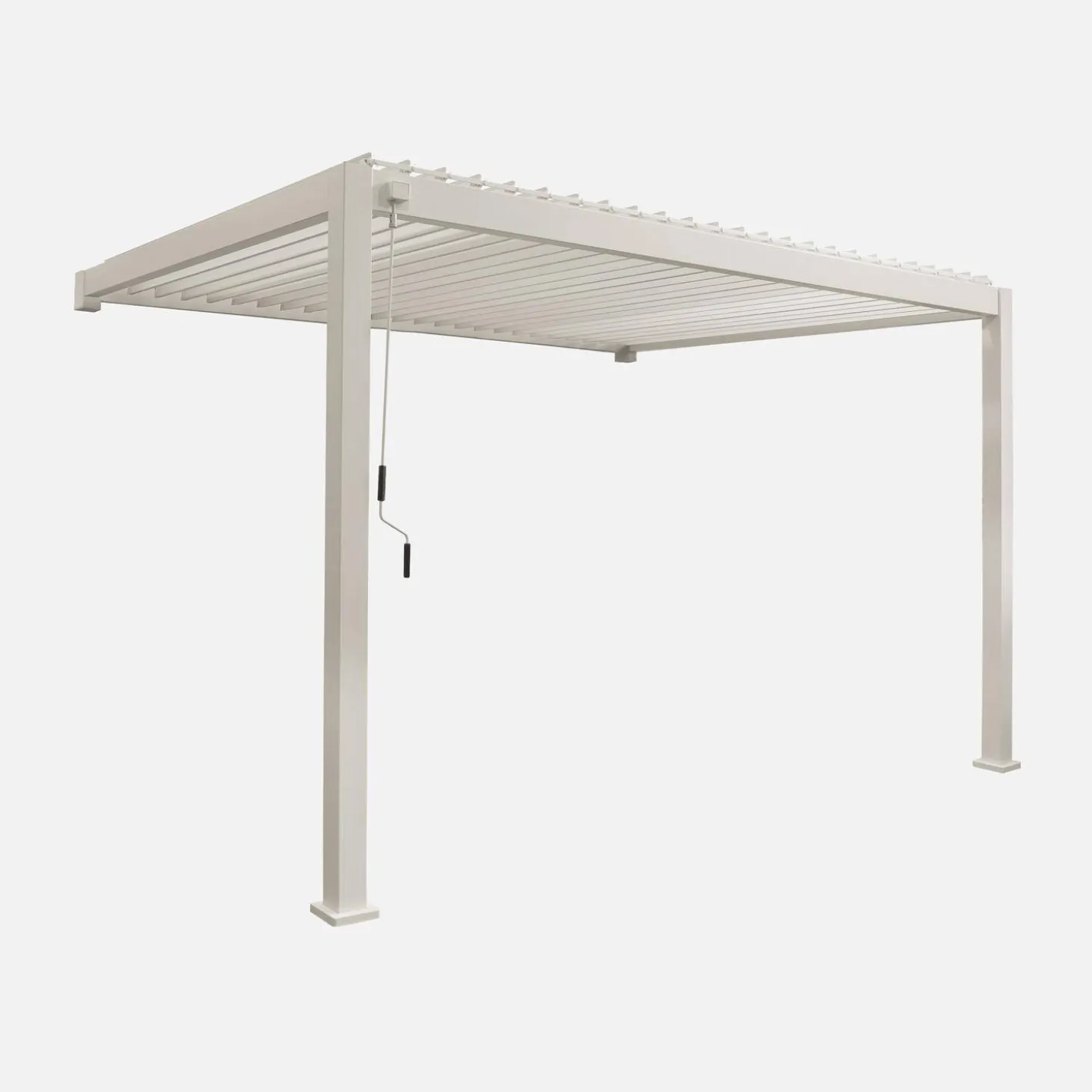 Wand Pergola mit Lamellendach 3x4m Triomphe