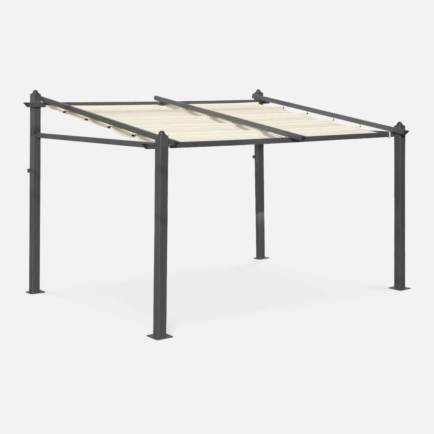 WANDPERGOLA 3X4M mit Schiebeleinwand