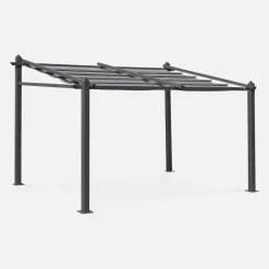 WANDPERGOLA 3X4M mit Schiebeleinwand