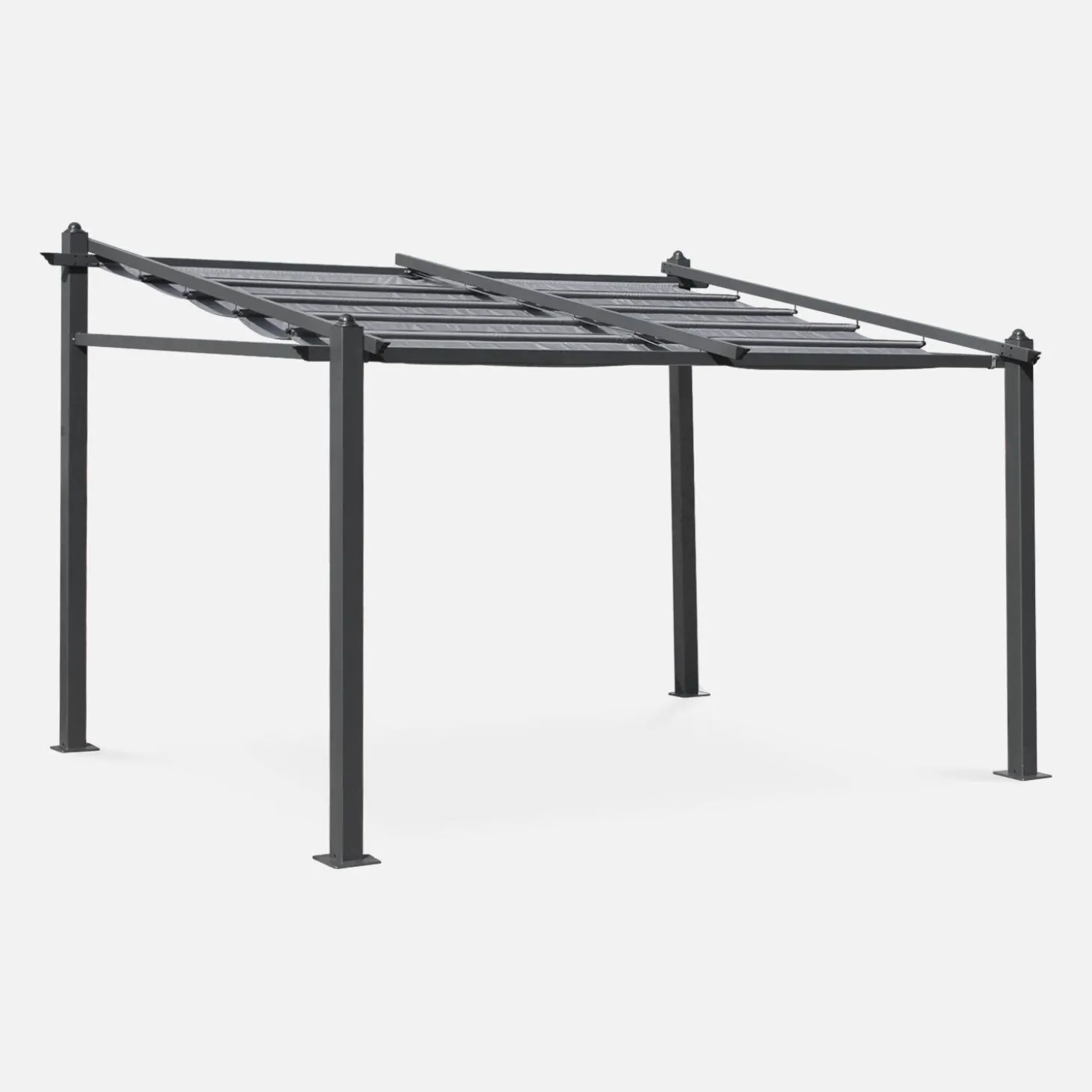 WANDPERGOLA 3X4M mit Schiebeleinwand