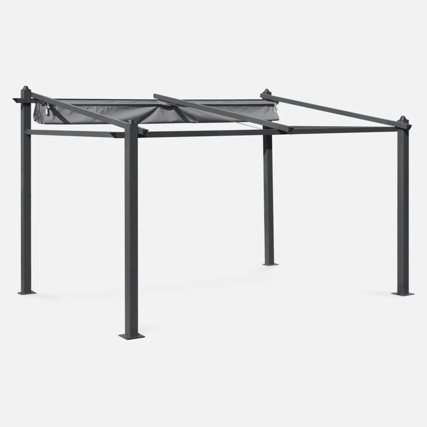 WANDPERGOLA 3X4M mit Schiebeleinwand